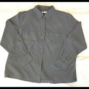 NWT Tencel long sleeve shirt gray 14/16
